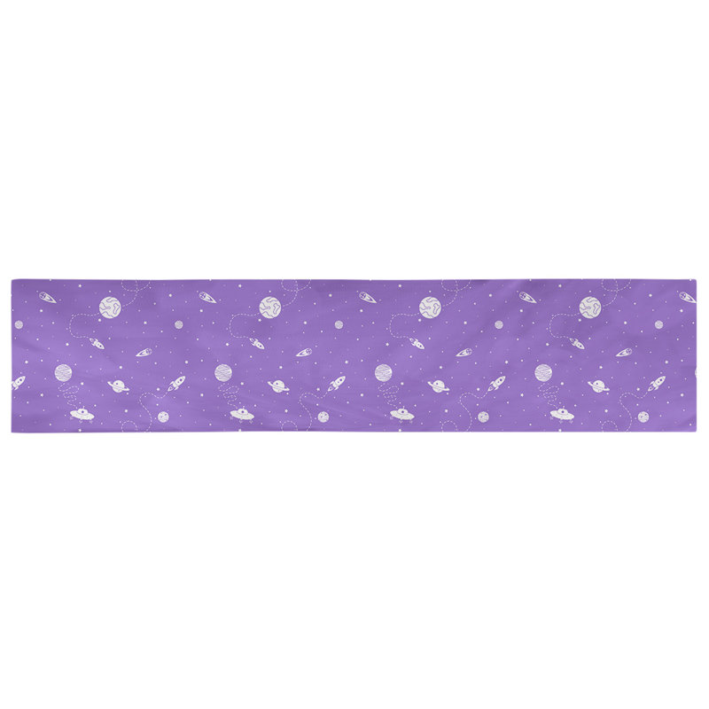 Chemin de table géométrique avicia, 72 po x 16 po, Polyester, Mauve