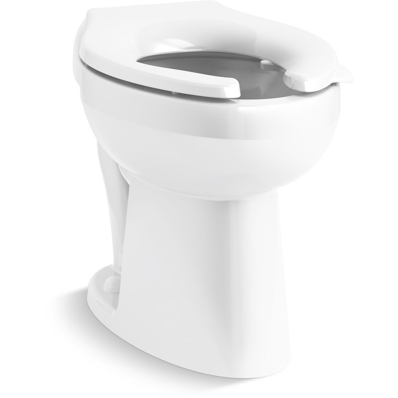 Highcliff Ultrafloor-Mounted Rear Spud Flushometer Bowl with Bedpan Lugs