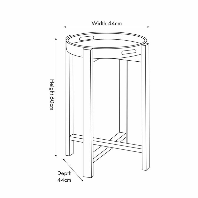 Talae Tray Top Cross Legs End Table