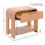 Table de chevet moderne à un tiroir et cascade pour chambre à coucher