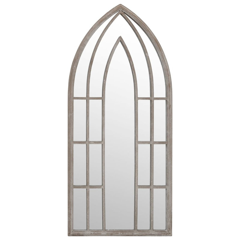 Moreno Metal Flat Wall Mirror, 70cm H x 30cm W, Sand