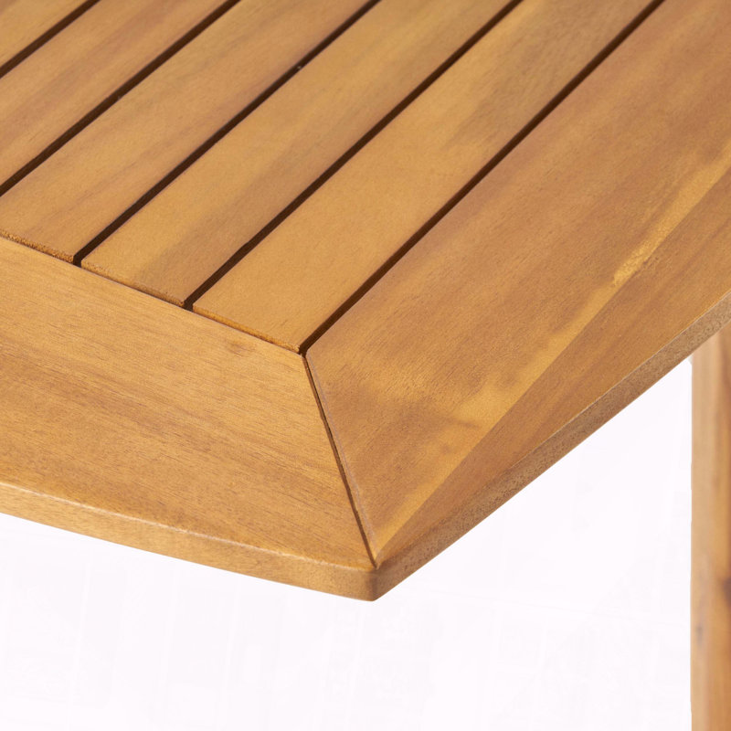 Table de salle à manger d'extérieur extensible en bois d'acacia résistant aux intempéries
