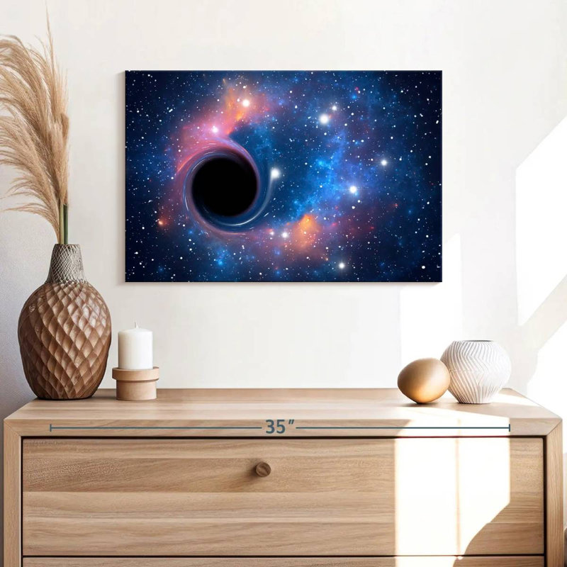 Trou noir d'Oberle dans l'espace, H 16 po x l 24 po