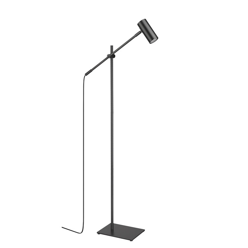Lampe de travail sur pied 48,25 po Mabery, Noir mat
