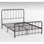 Lit double pour chambre à coucher avec structure en métal bronze foncé - plateforme Accent Elements finition antique pour plus de détails