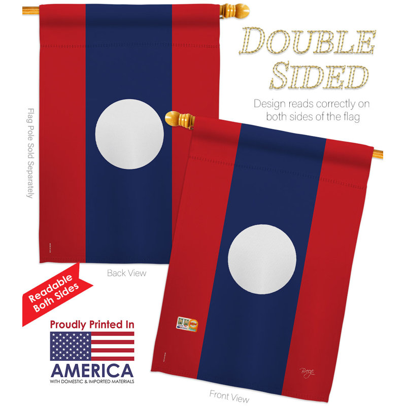 Double Sided 40'' H x 28'' W Polyester Flag Set