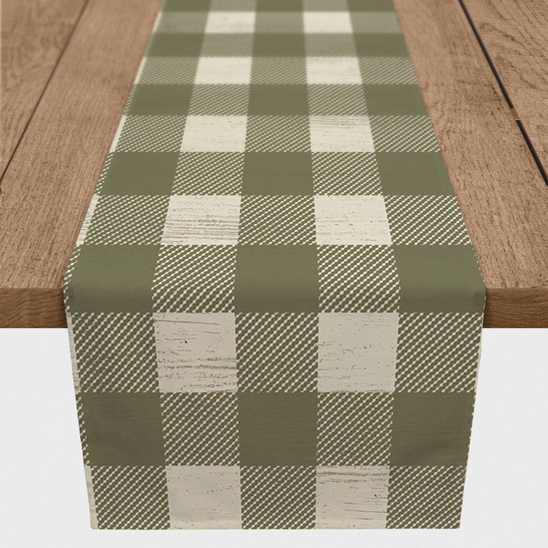 Chemin de table rectangulaire, 72 po x 16 po, Vert