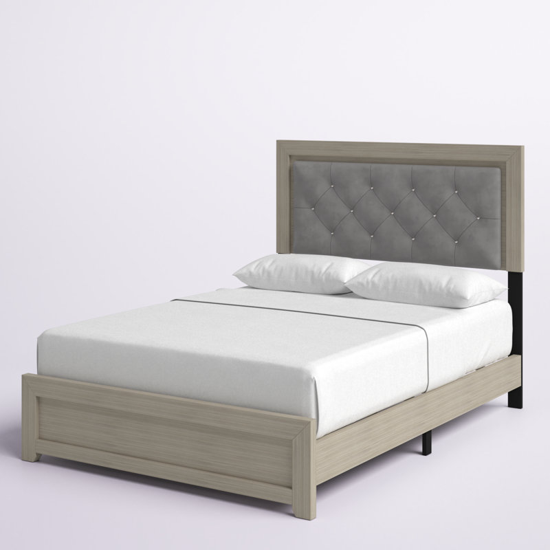 Lit tapissier standard avec tête de lit Alandis Alandis, Double