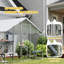 Catio Outdoor Cat Enclosure, 94.5" Extra Large Walk-in Cat House with Waterproof Cover, 2 Resting Boxes, 7 Jumping Platforms, for 5 Kittens