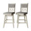Ensemble de salle à manger 5 pièces à hauteur de comptoir avec chaises pivotantes et table ronde de 45 pouces, gris antique-689108093