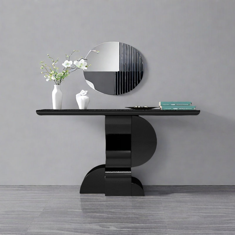 Console Modern Minimalist Art Design, H 35,43 po x l 62,99 po x P 15,75 po, Noir