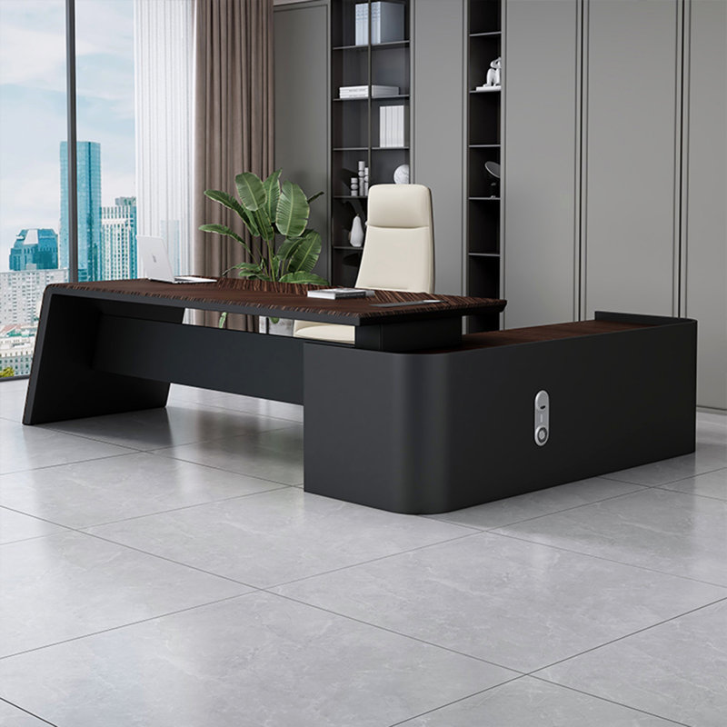 94.49"Premium Solid-Wood Multi-Layer Board Office Desk, 29.53" H x 94.49" W x 70.87" D