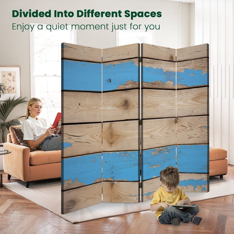 Cloison pliante 4 panneaux paravent Royal Rustic
