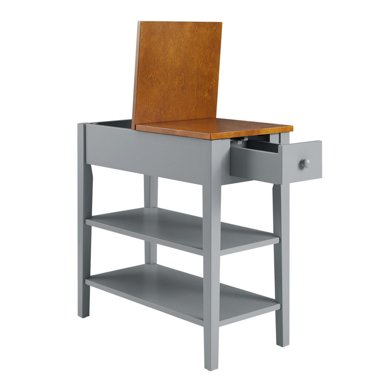 Table de bout rustique avec rangement Farmhouse