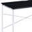 Modern Black And Bedroom Desk - Spacious Storage Option Stylish Crossbar For Added Appeal