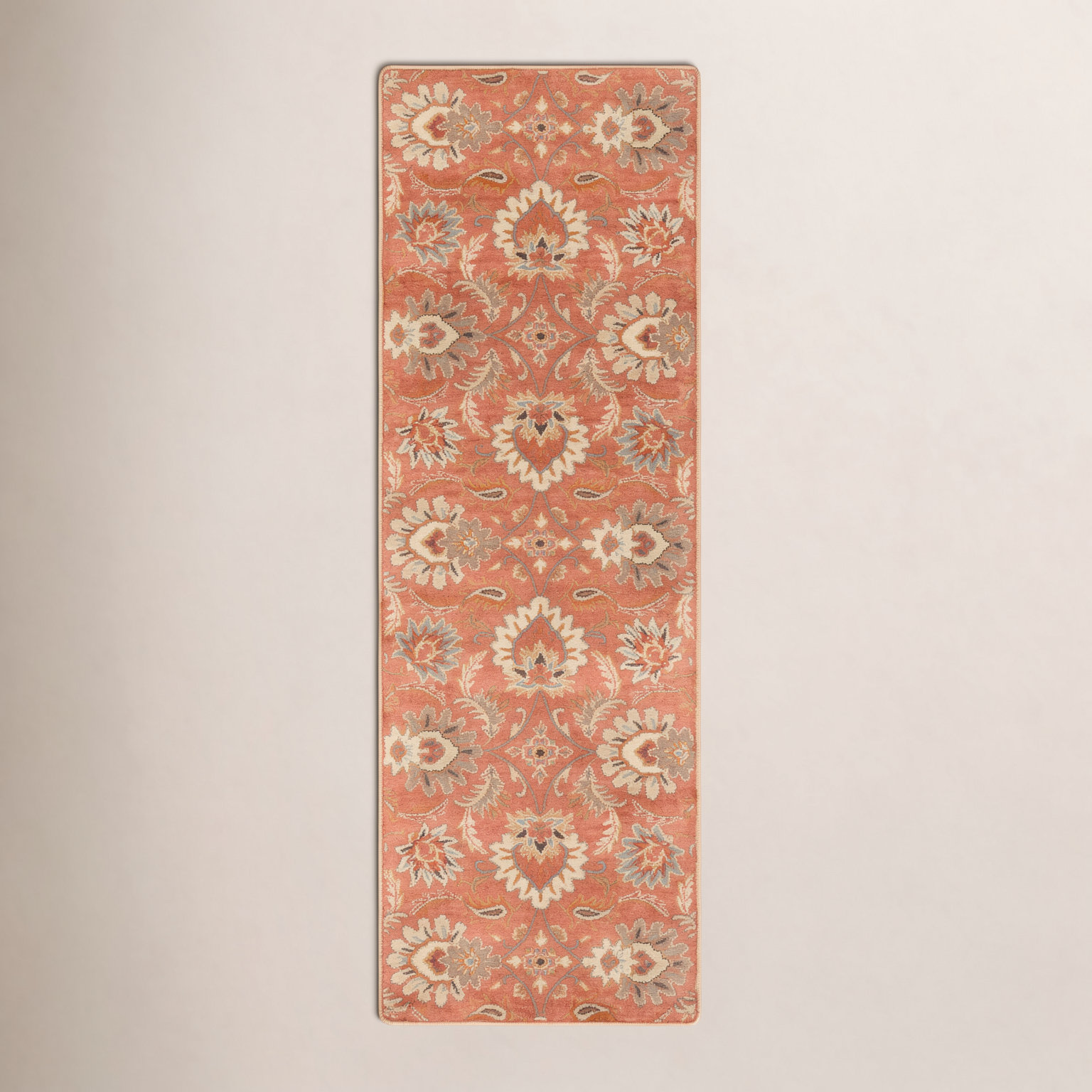 Aaron Terracotta Orange Hand-Tufted Wool Rug, Runner 2'6" x 8'