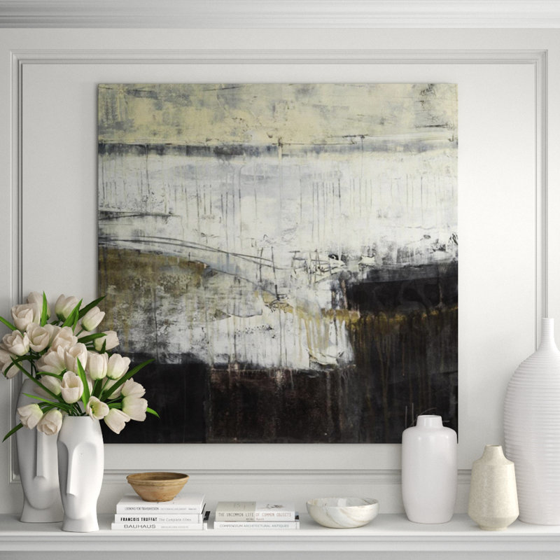 Black And White II Painting, Plexi, 24" H x 24" W