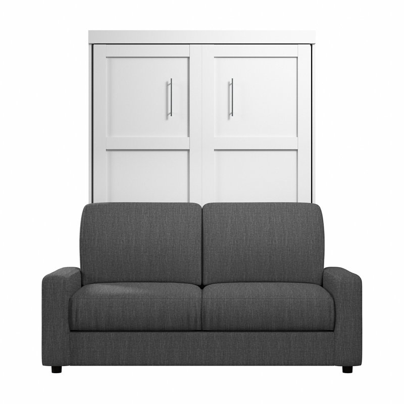 Lit Arlex, Blanc / Gris, Double