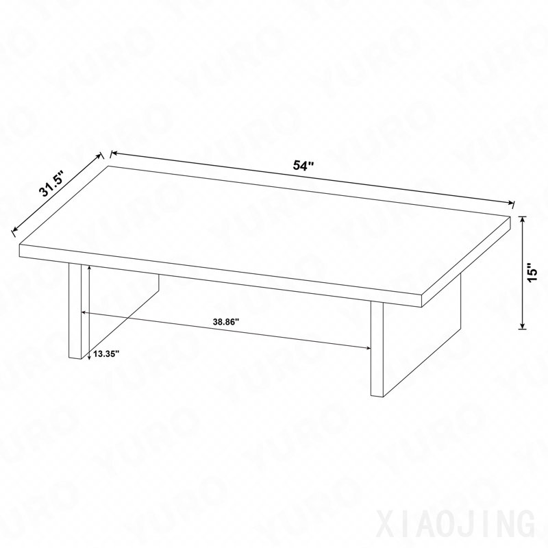 Black 2-Piece Rectangular Coffee And End Table Set