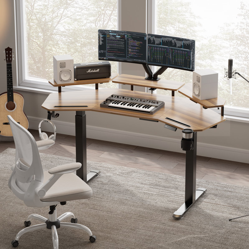 Bureau debout à oreilles 63 "Modern, Brun