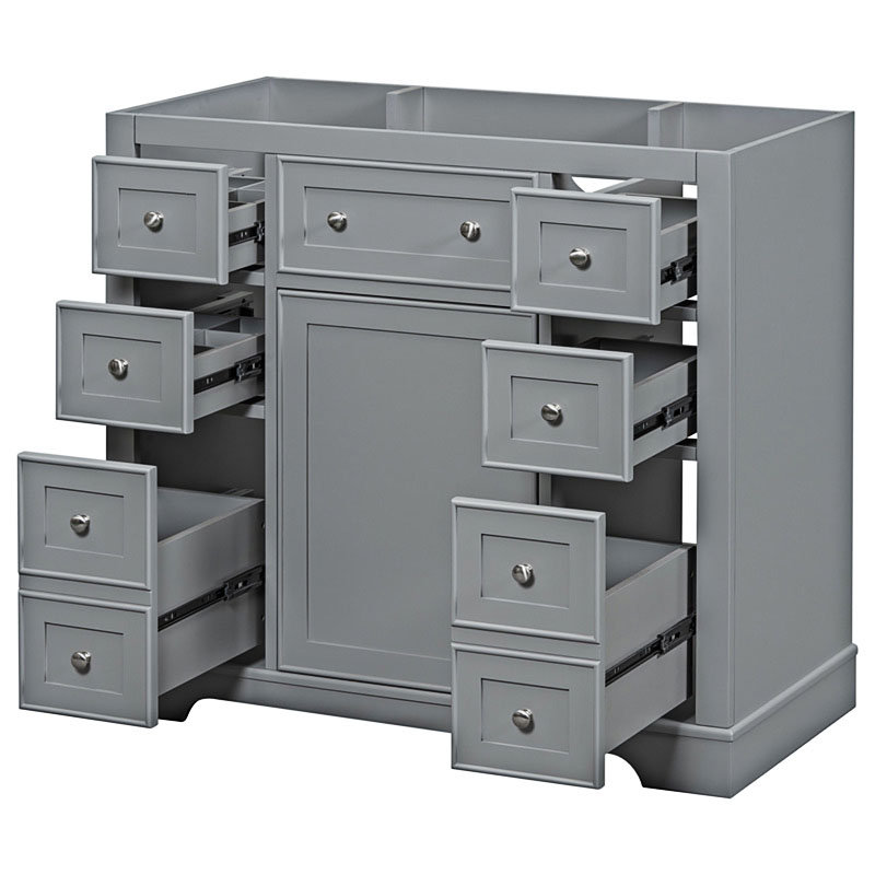 Base de meuble-lavabo simple 35,60 po seulement, Gris