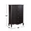 Commode 5 tiroirs en bois noir antique