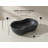 Dark Grey Natural Marble Vessel Sink, Organic Wavy Stone Basin, Matte Finish Vanity Bowl (23.6 Inch) | Gift Idea-123315317