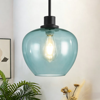 1-Light 9"W Pendant Light For Kitchen Island, Dining Table, Sink, Hallway