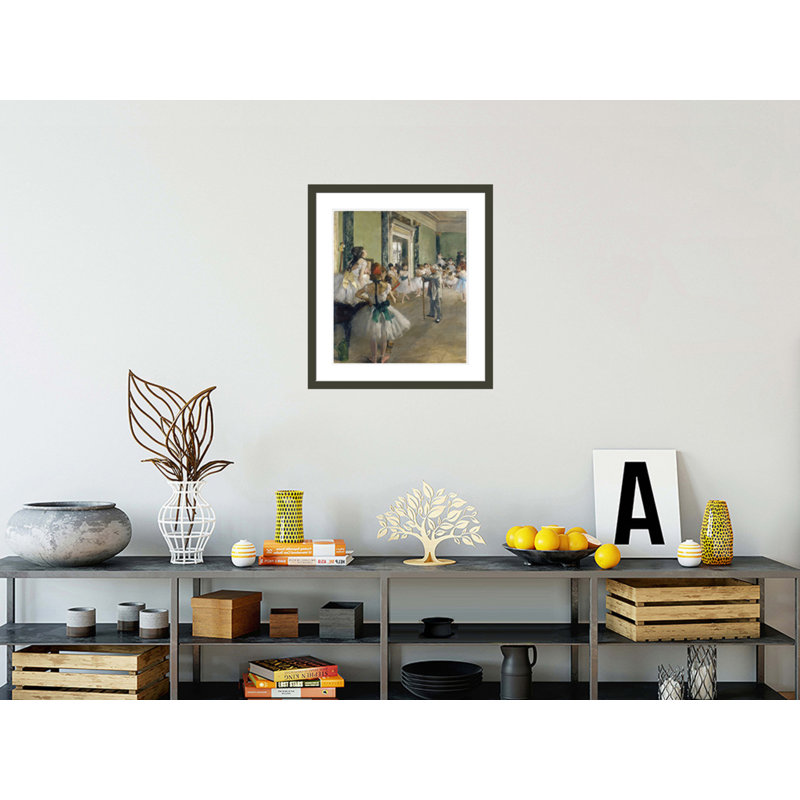 «The Dancing Lesson» par Edgar Degas, impression giclée encadrée, H 26,02 po x l 23,5 po