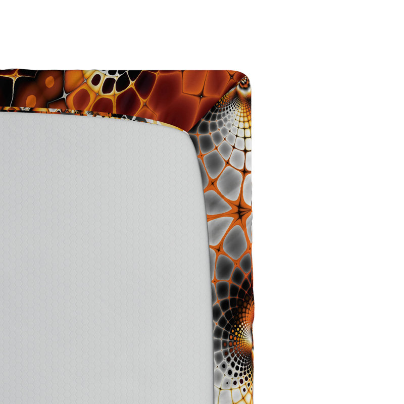 Drap d’ajustement géométrique burnt, Double