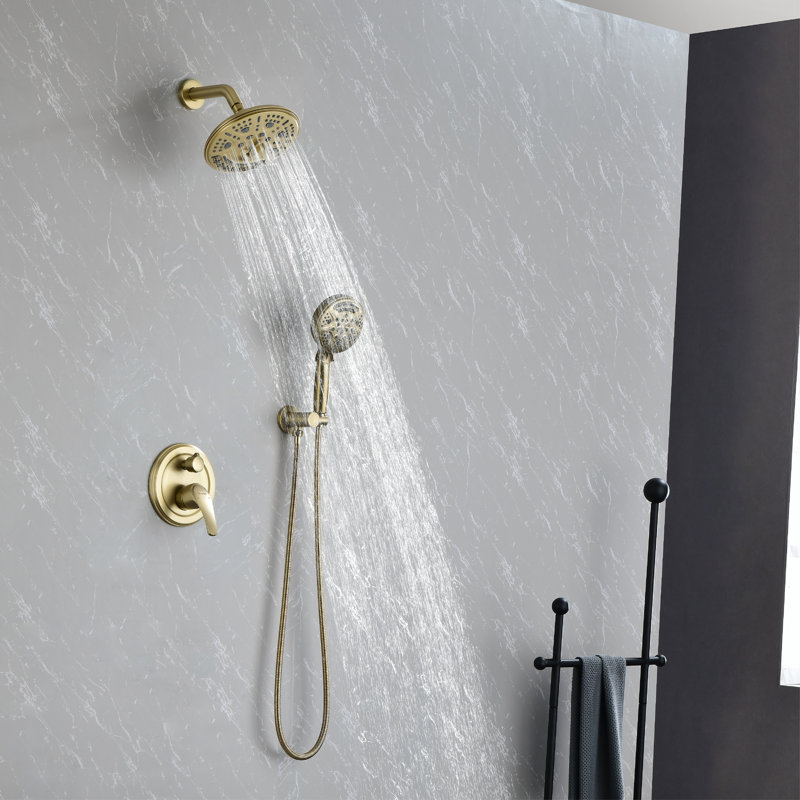 All-In-One Kit with Rough in-Valve, Brushed Gold