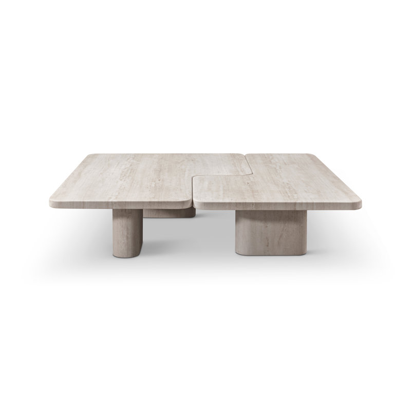 Table basse à double piédestal 47 po
