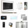Bliss Steam Shower Control Package with iSteamX Control and Linear Steamhead in Black Polished Gold