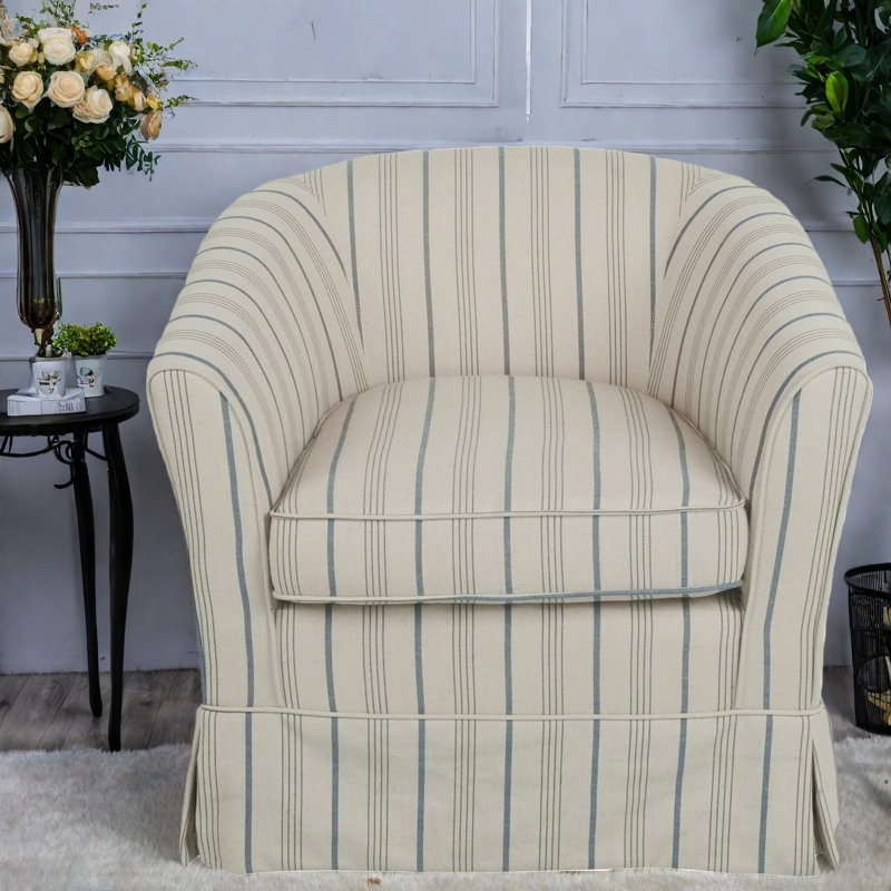 Chaises d'appoint pivotantes, structure en fer et tissu, chaise rayée moderne pour la maison