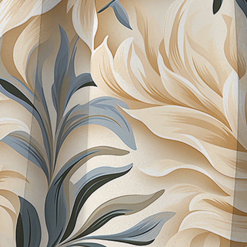 Driftwood Elegance Motif tropical - Panneaux de rideaux tropicaux, L 52 po x L 108 po