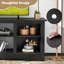 Meuble télé Lark Manor ™ de 58 po avec 3 tablettes réglables pour téléviseur de 65 po - noir-222307357