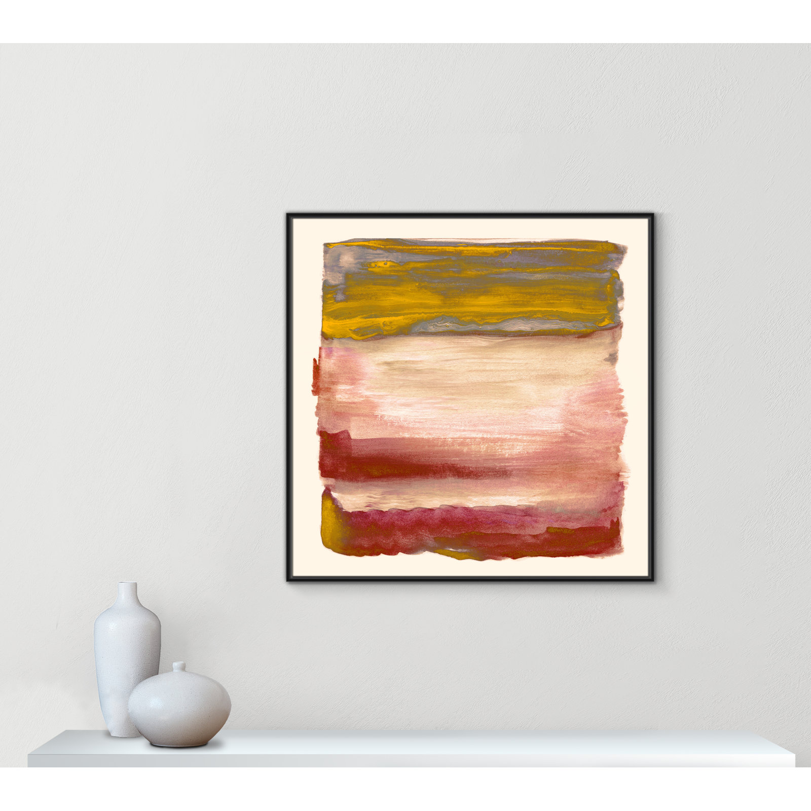 Yellow Sky I Print by Nan, Black, 41.5" H x 41.5" W