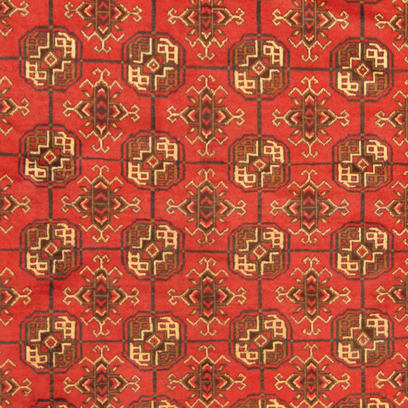 Tapis rouge en laine noué à la main Hartstein