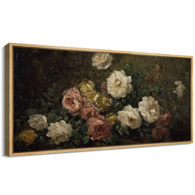 «Moody Classic Bouquet Arrangement», impression sur toile encadrée