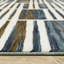 Tapis rayé rayé ivoire / bleu Rayan-200618694