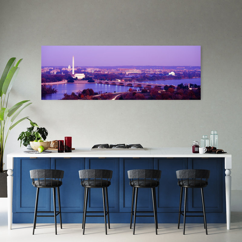 Washington DC, architecture contemporaine abstraite, art mural, H 20 po x l 60 po