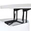 Table basse ronde blanche avec 1 tiroir de 29,5 po (table incluse seulement)