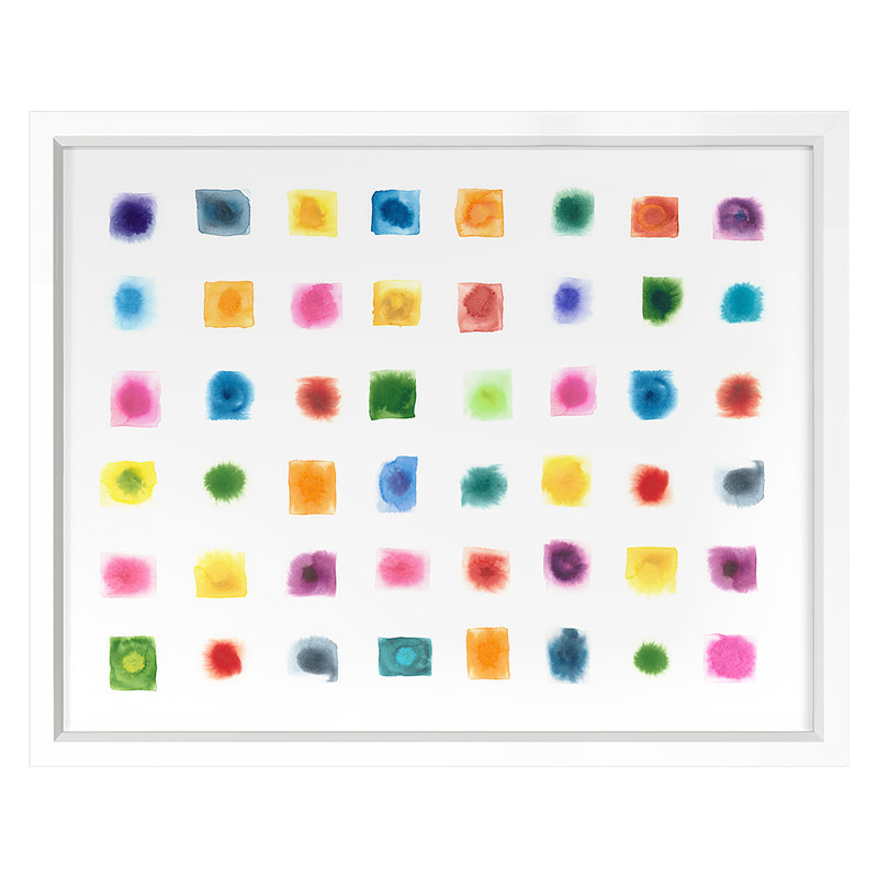 Test Pattern 2 Print by Renee Stramel, 36" H x 45" W x 1.25" D, White