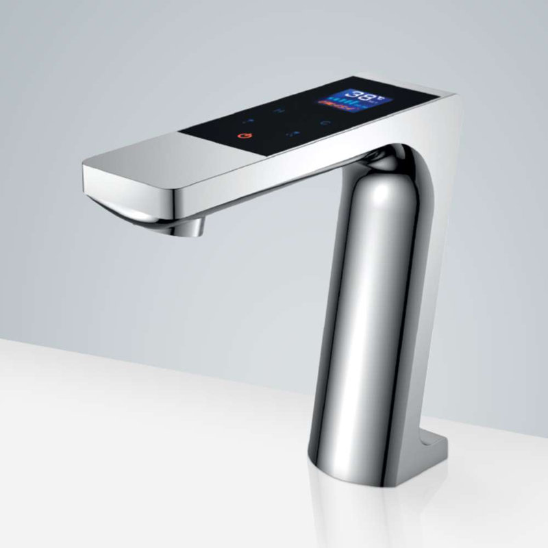 Fontana Verona Chrome Motion Sensor Faucet & Automatic Touchless Commercial Soap Dispenser for Restrooms