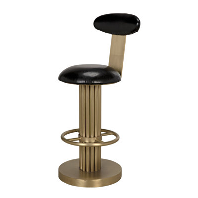 Sedes Swivel Upholstered Stool with Metal Frame