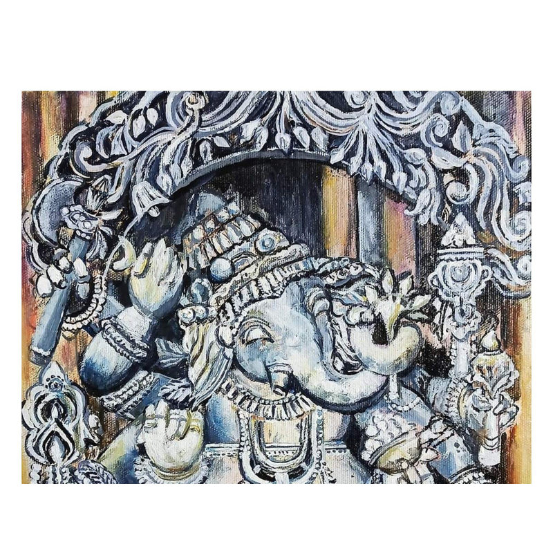 Lord Ganesh | Peinture acrylique sur toile tendue