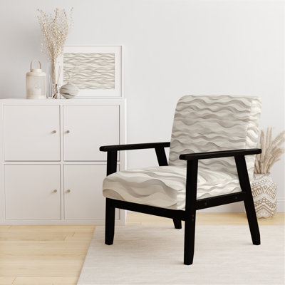 Chaise rembourrée Coastal - Fauteuil beige Quiet Waves
