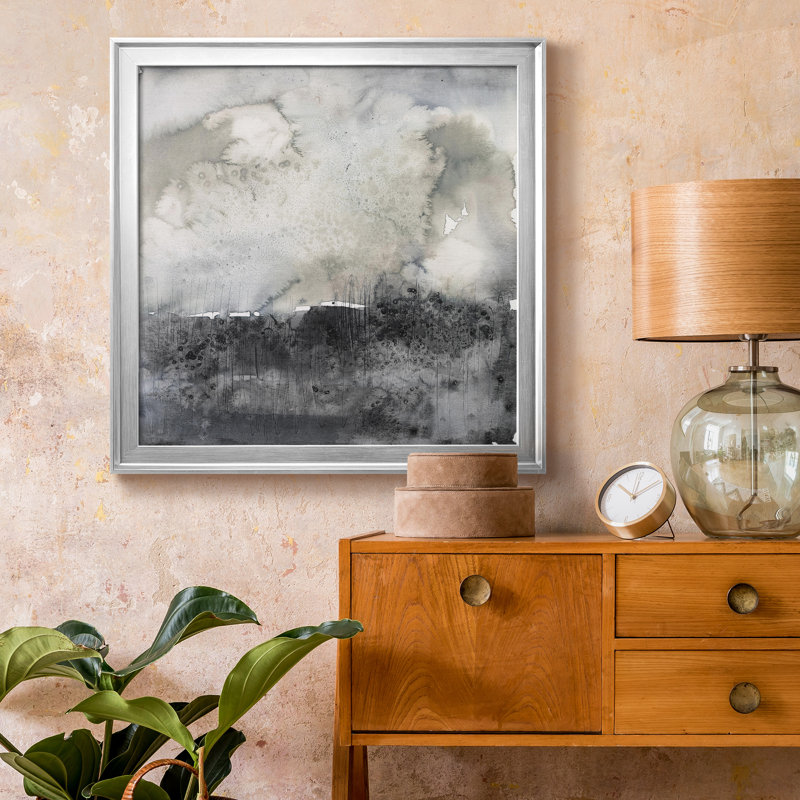 Toile encadrée salée Horizon II-Premium - prête à être accrochée, Argent, H 26,5 po x l 26,5 po x P 1,5 po