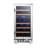 EdgeStar Dual Zone 15'' Built-In 26 Bottle Wine Refrigerator with Reversible Door