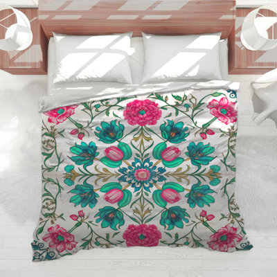 Édredon floral à motif mandala
